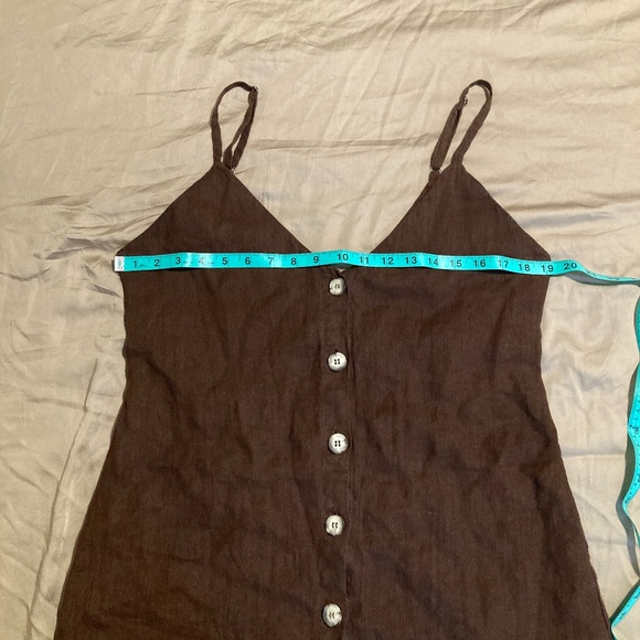 Reformation Brown Linen Mini Dress - Picture 8 of 8